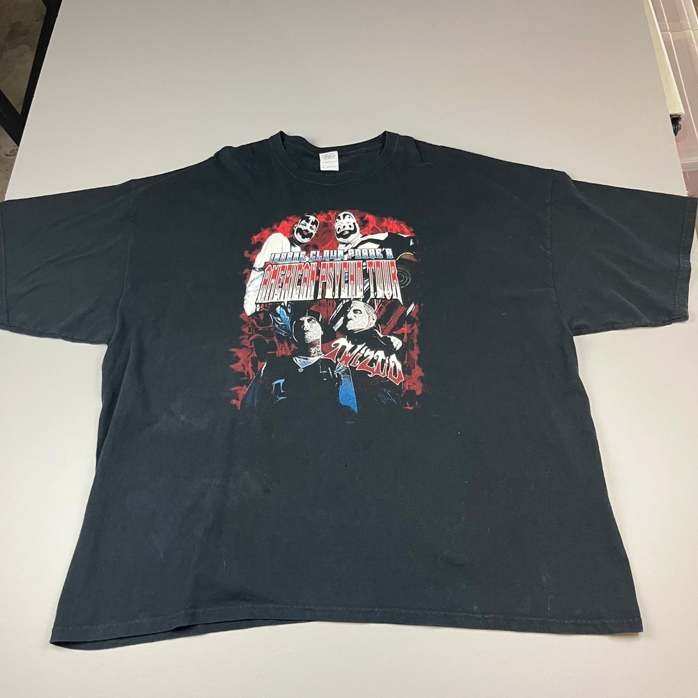 Gildan T-Shirt Mens XL Black ICP American Psycho Tour Twiztid 2011 Graphic